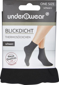 under2wear Thermo Söckchen one size schwarz