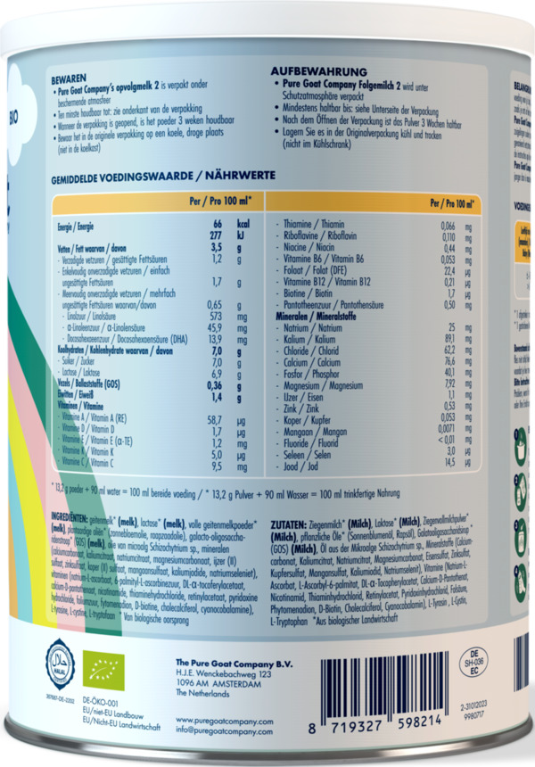Bild 2 von Pure Goat Bio Folgemilch 2 (6-12 Monate)