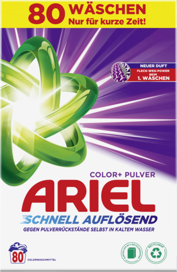 Bild 1 von Ariel Colorwaschmittel Pulver 80 WL