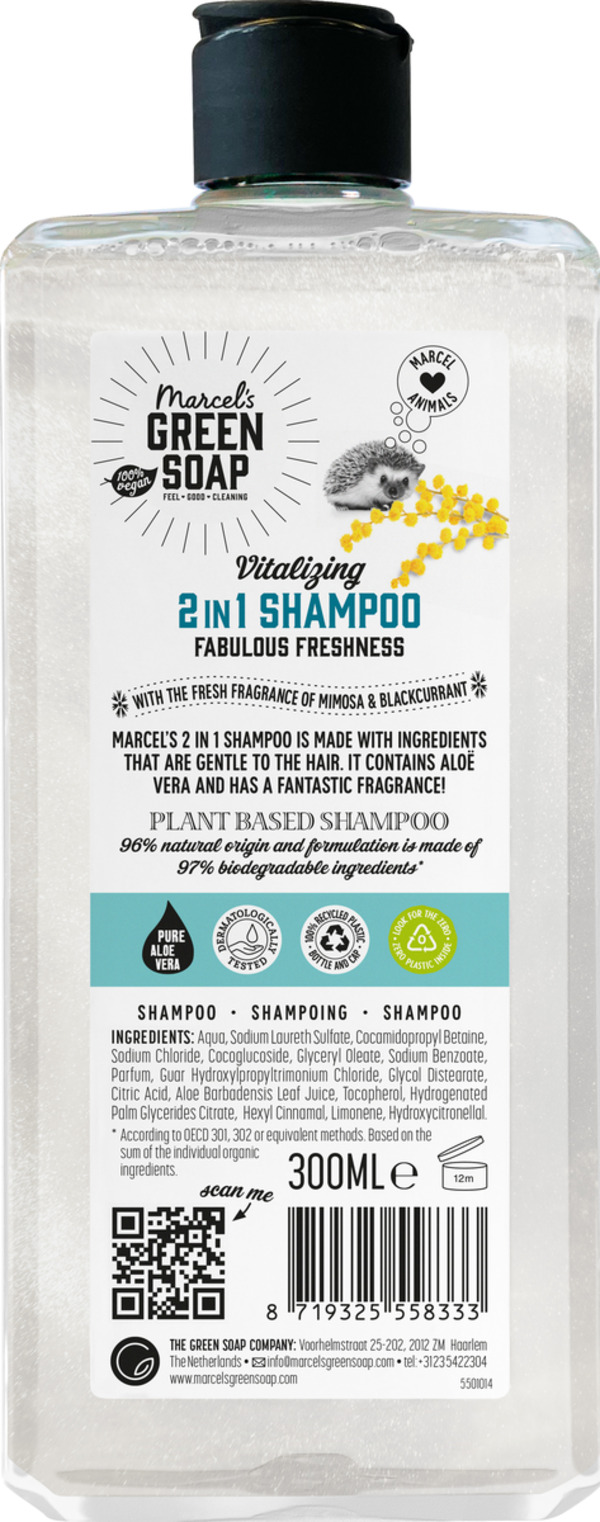Bild 2 von Marcel's Green Soap 2in1 Shampoo & Spülung Mimosa & Blackcurrant