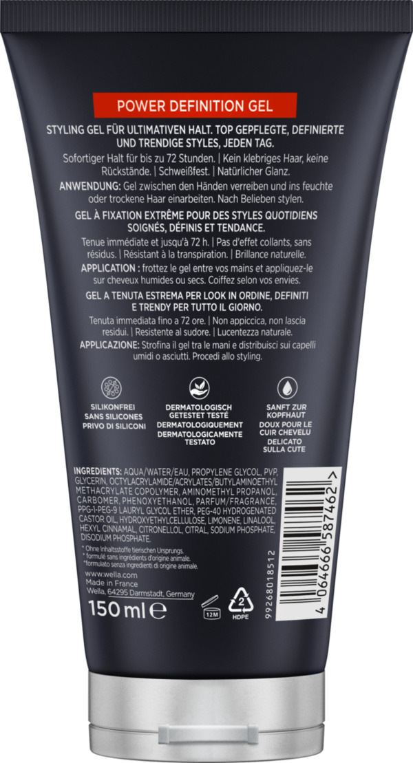 Bild 2 von Wella Wellaflex Men Power Definition Stylinggel