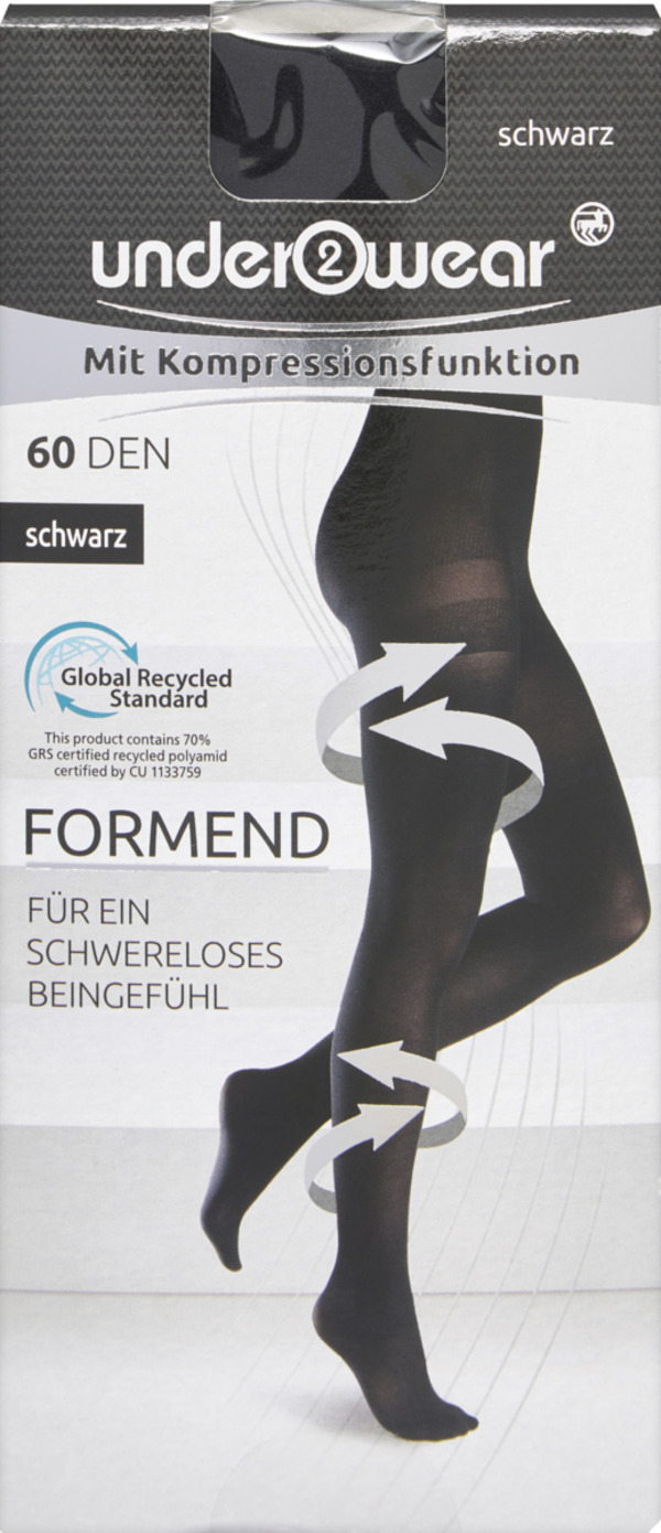 Bild 1 von under2wear Strumpfhose schwerelose Beine DEN 60 schwarz M (40/42)