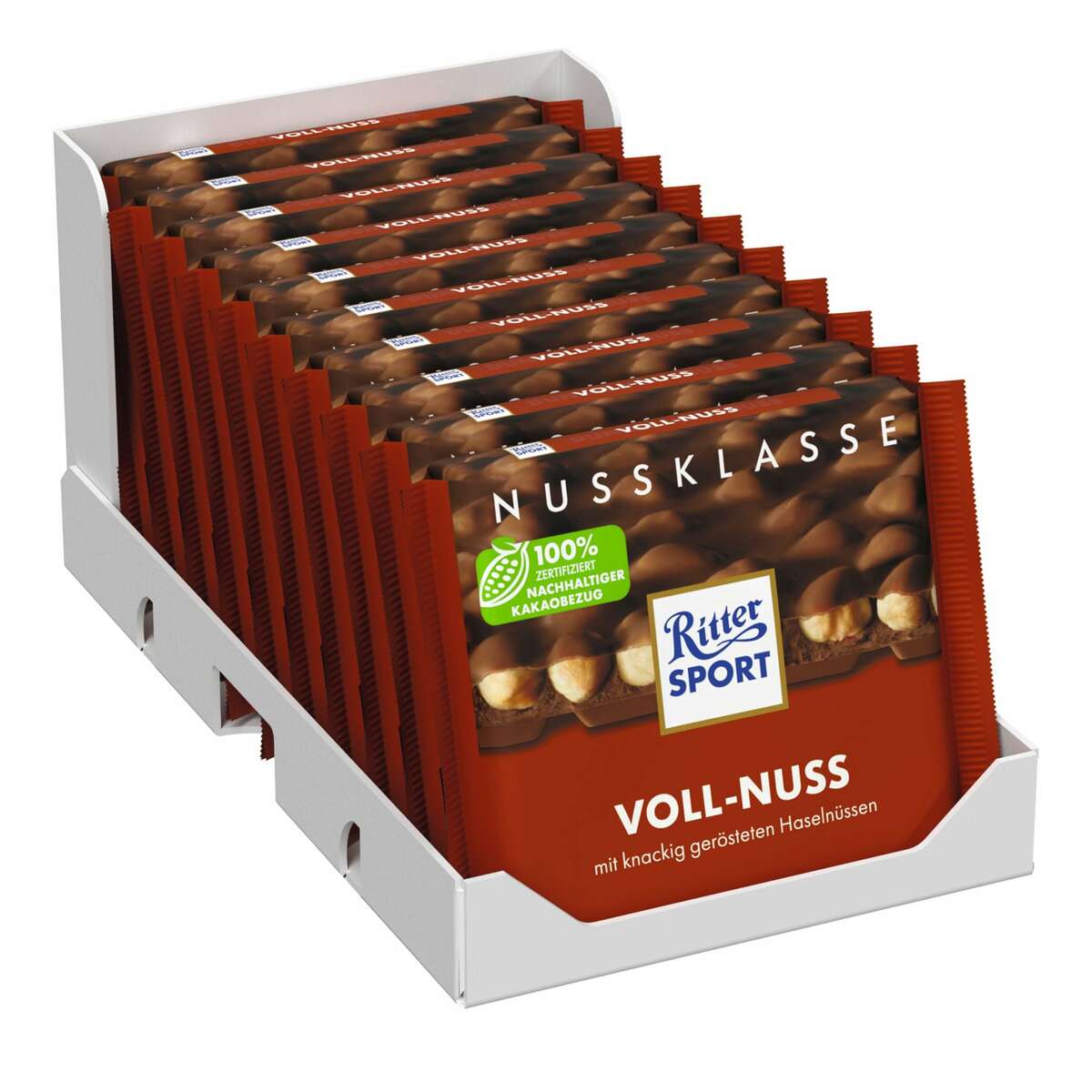 Bild 1 von Ritter Sport Nussklasse Voll-Nuss 100 g, 10er Pack