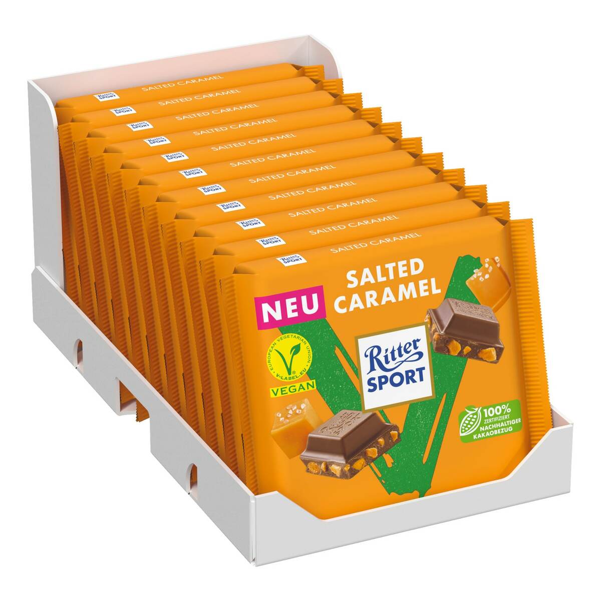 Bild 1 von Ritter Sport Vegan Salted Caramel 100 g, 11er Pack