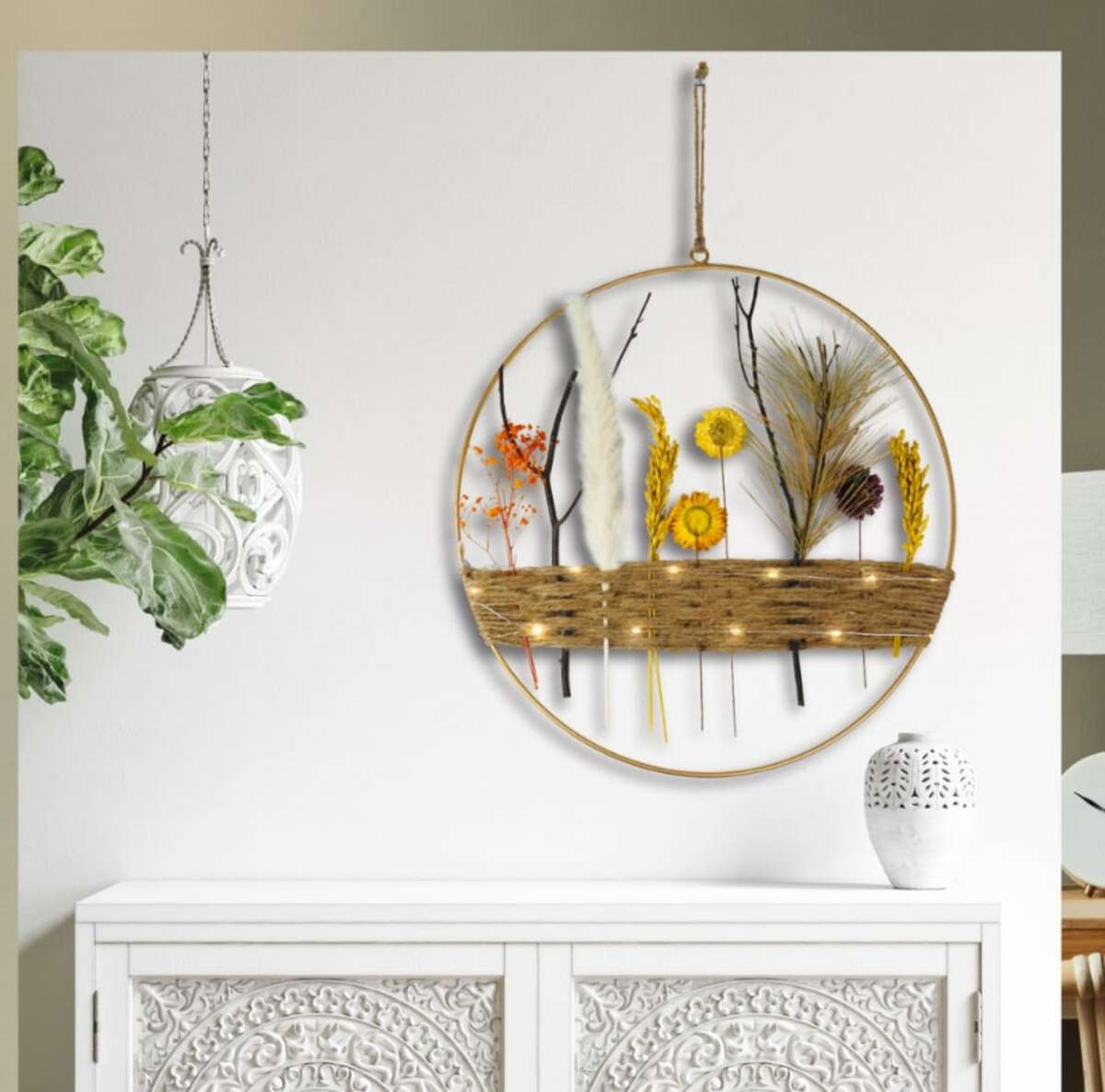 Bild 1 von Dekor LED Dekoring - versch. Ausführungen - Trockenblumen