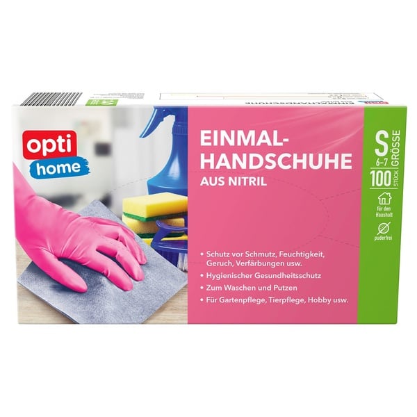 Bild 1 von OPTIHOME Einmalhandschuhe, 100er-Packung