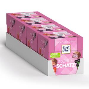 Ritter Sport Schokowürfel Joghurt Schatz 176 g, 4er Pack