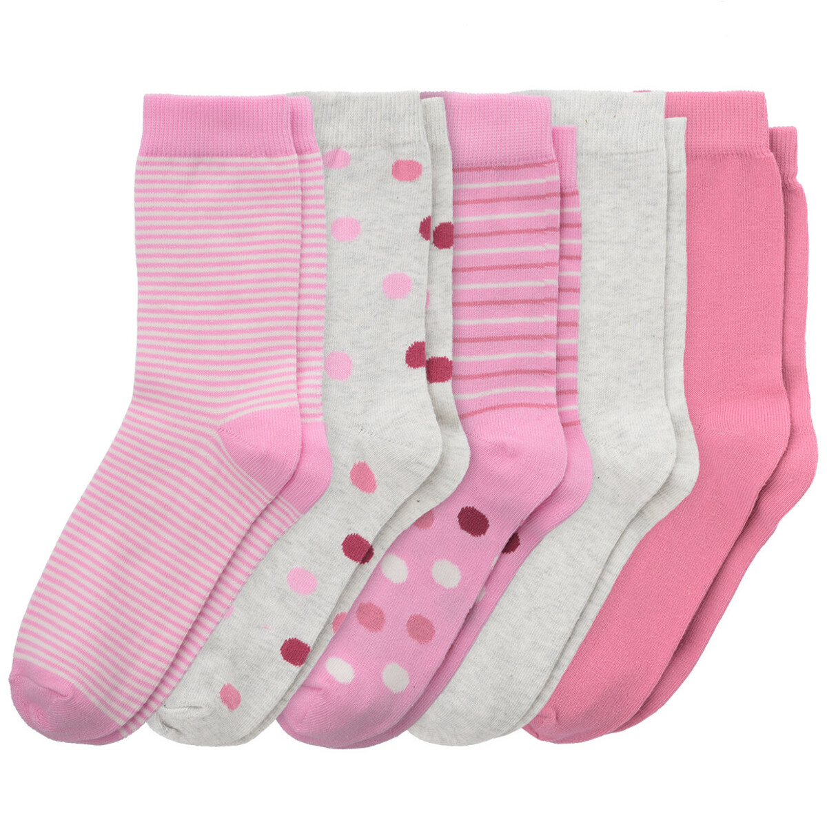 Bild 1 von 5 Paar Mädchen Socken im Mustermix