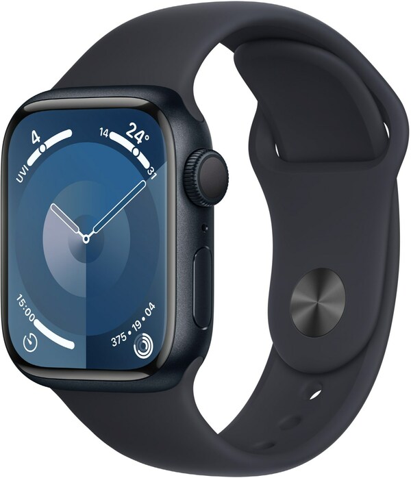 Bild 1 von Watch Series 9 (41mm) GPS Smartwatch Aluminium mit Sportarmband S/M mitternacht/mitternacht
