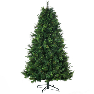 HOMCOM Künstlicher Weihnachtsbaum 180 cm Kunst Tannenbaum mit Standfuß, Kunsttanne mit 910 Astspitzen für Weihnachtsfest, Indoor, Grün