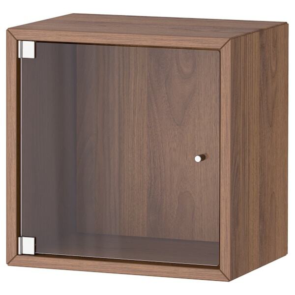 Bild 1 von EKET  Wandschrank mit Vitrinentür, braun Nussbaumnachbildung