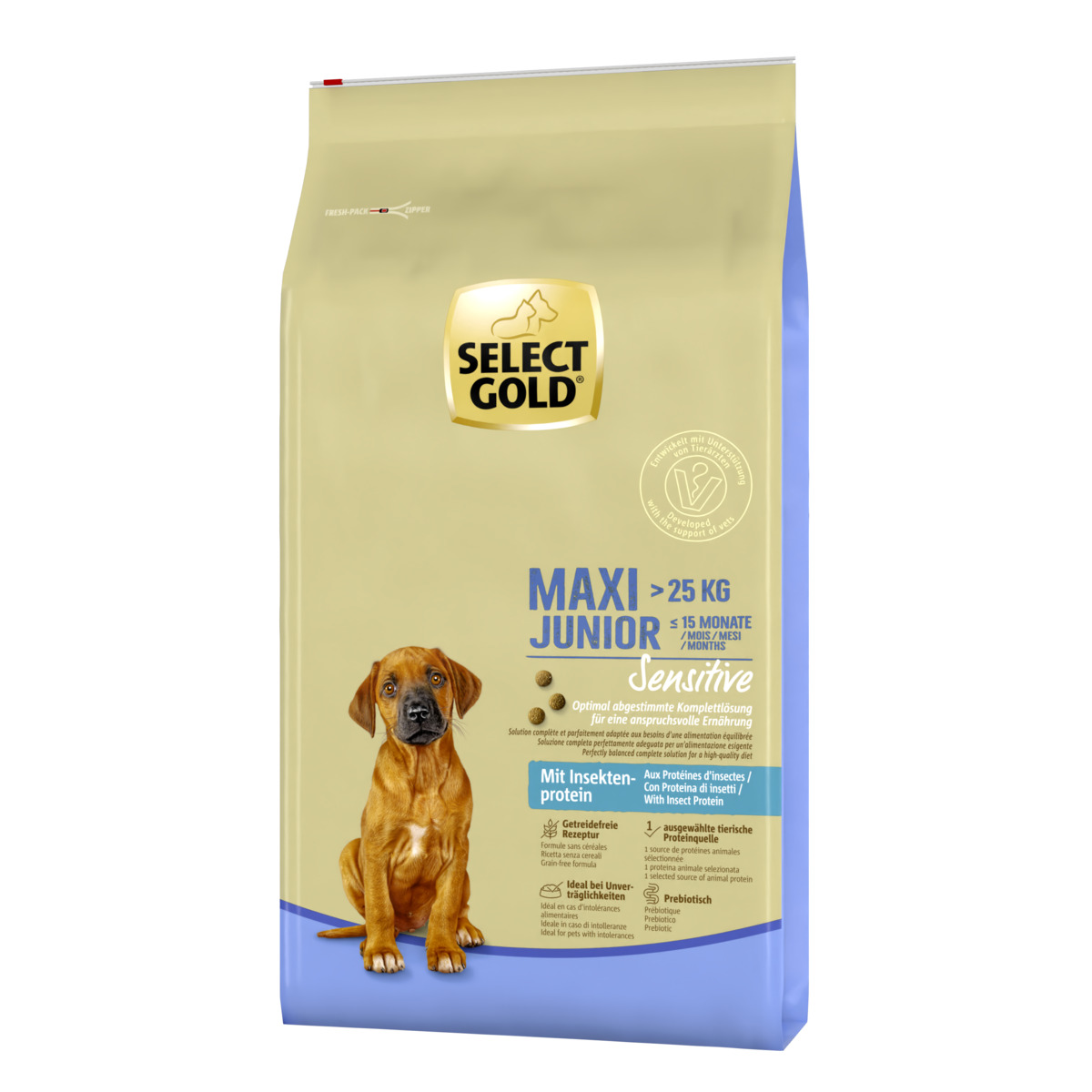 Bild 1 von SELECT GOLD Sensitive Maxi Junior Insekt 12kg