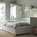 Bild 4 von HEMNES  Schlafzimmermöbel 3er-Set, weiß gebeizt