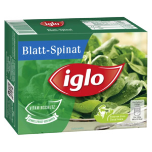 Iglo Rahm-Spinat, Junger Spinat, Würzspinat oder Blattspinat Minis