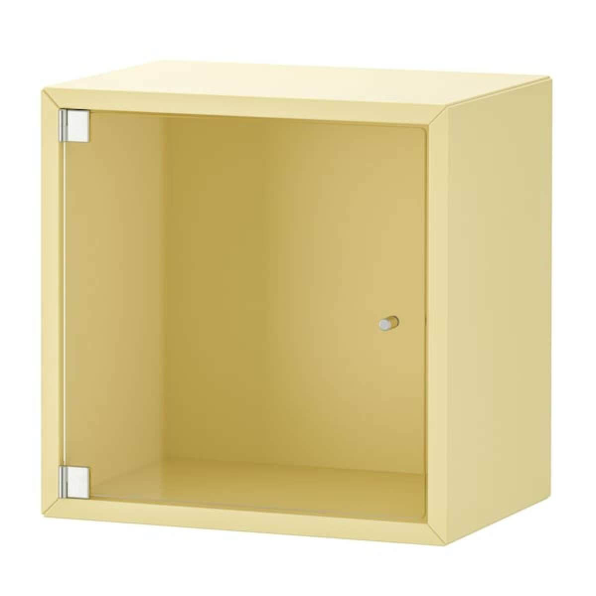 Bild 1 von EKET  Wandschrank mit Vitrinentür, blassgelb