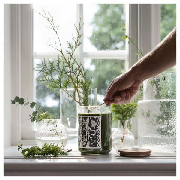 Bild 2 von JÄMTSKOGEN  Duftkerze im Glas, 2 Dochte/Deckel, Zypresse & Eukalyptus/dunkelgrün