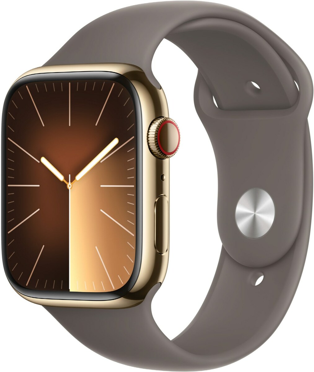 Bild 1 von Watch Series 9 (45mm) GPS+4G Smartwatch Edelstahl mit Sportarmband M/L gold/tonbraun