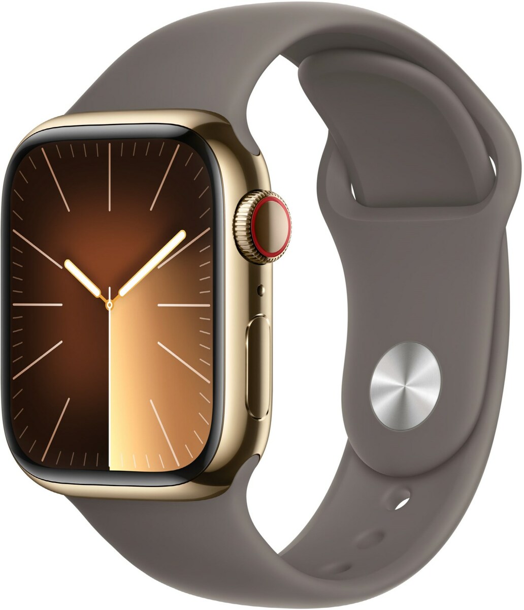 Bild 1 von Watch Series 9 (41mm) GPS+4G Smartwatch Edelstahl mit Sportarmband M/L gold/tonbraun