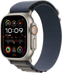 Watch Ultra 2 (49mm) GPS+4G Smartwatch Titan mit Alpine Loop Armband (S) titan/blau