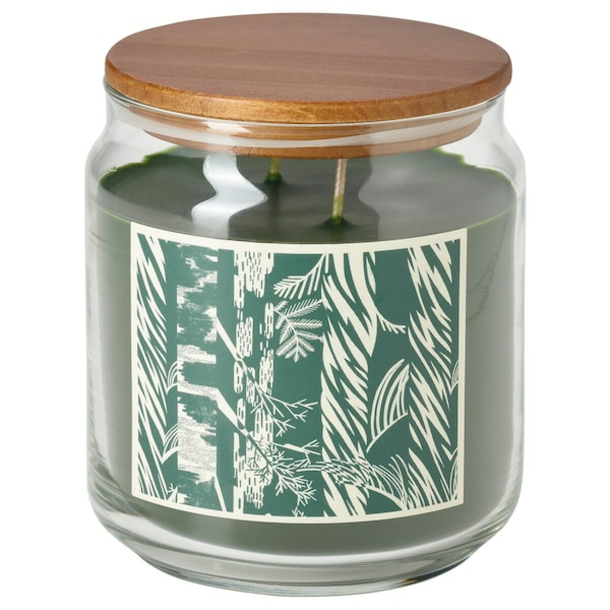 Bild 1 von JÄMTSKOGEN  Duftkerze im Glas, 2 Dochte/Deckel, Zypresse & Eukalyptus/dunkelgrün
