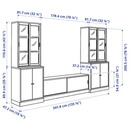 Bild 3 von TONSTAD  TV-Möbel, Kombination, Eichenfurnier/Klarglas