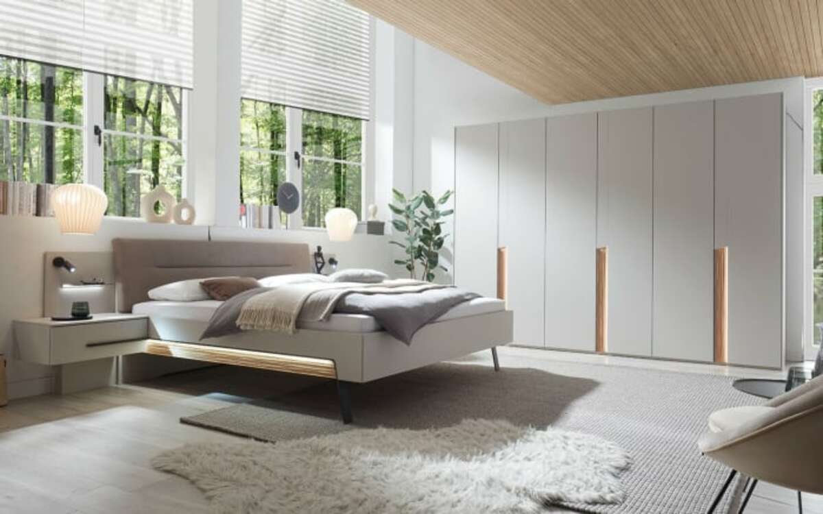 Bild 1 von Loddenkemper - Schlafzimmer Norano, kristallgrau, 180 x 200 cm