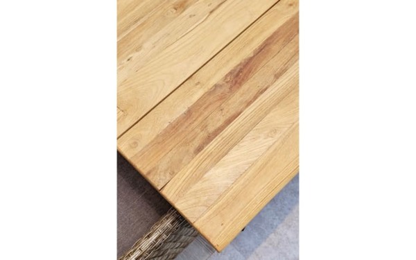 Bild 2 von outdoor (Gartenmöbel Mit Flair) - Gartentisch Kronos, Gestell Edelstahl schwarz, Tischplatte Teakholz gebeizt