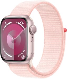 Watch Series 9 (41mm) GPS Smartwatch Aluminium mit Sport Loop rosé/hellrosa