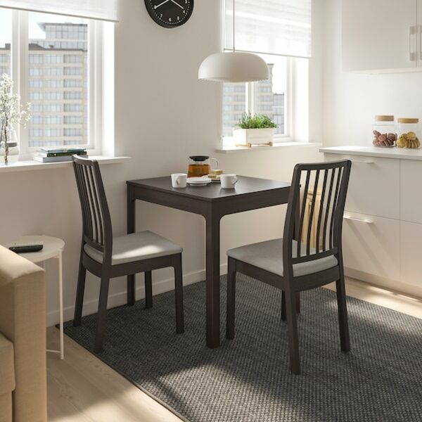 Bild 3 von EKEDALEN / EKEDALEN  Tisch und 2 Stühle, dunkelbraun/Orrsta hellgrau