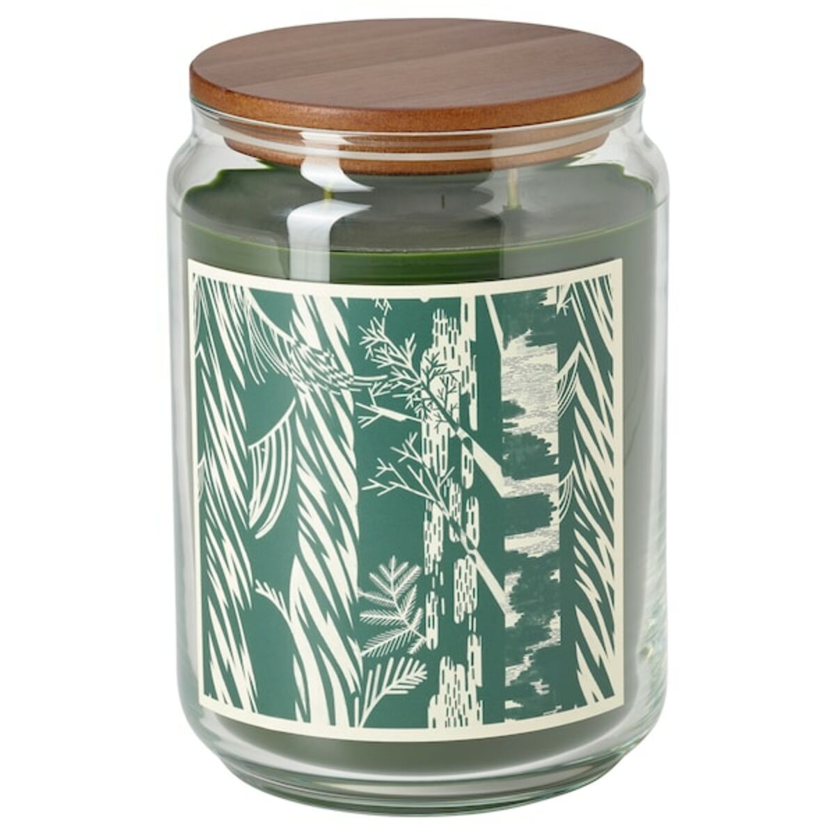 Bild 1 von JÄMTSKOGEN  Duftkerze im Glas, 2 Dochte/Deckel, Zypresse & Eukalyptus/dunkelgrün