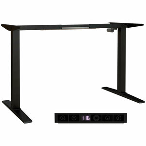 Vinsetto Elektrischer Tischgestell, Höhenverstellbares Schreibtisch-Gestell, Stehpultgestell mit Memory-Funktion, Stehtischrahmen ohne Tischplatte, Stahl, Schwarz