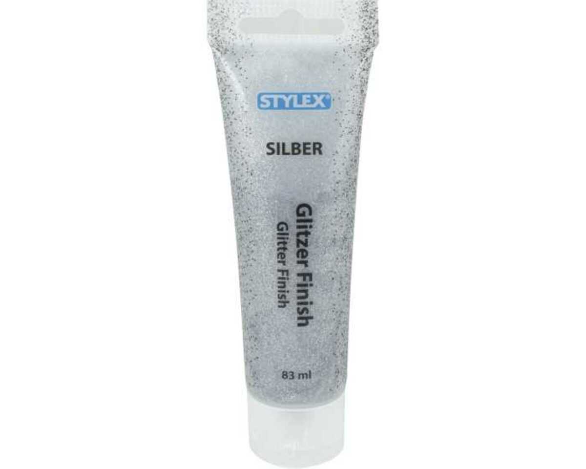 Bild 1 von Glitter-Finish für Acrylfarbe 83 ml silber