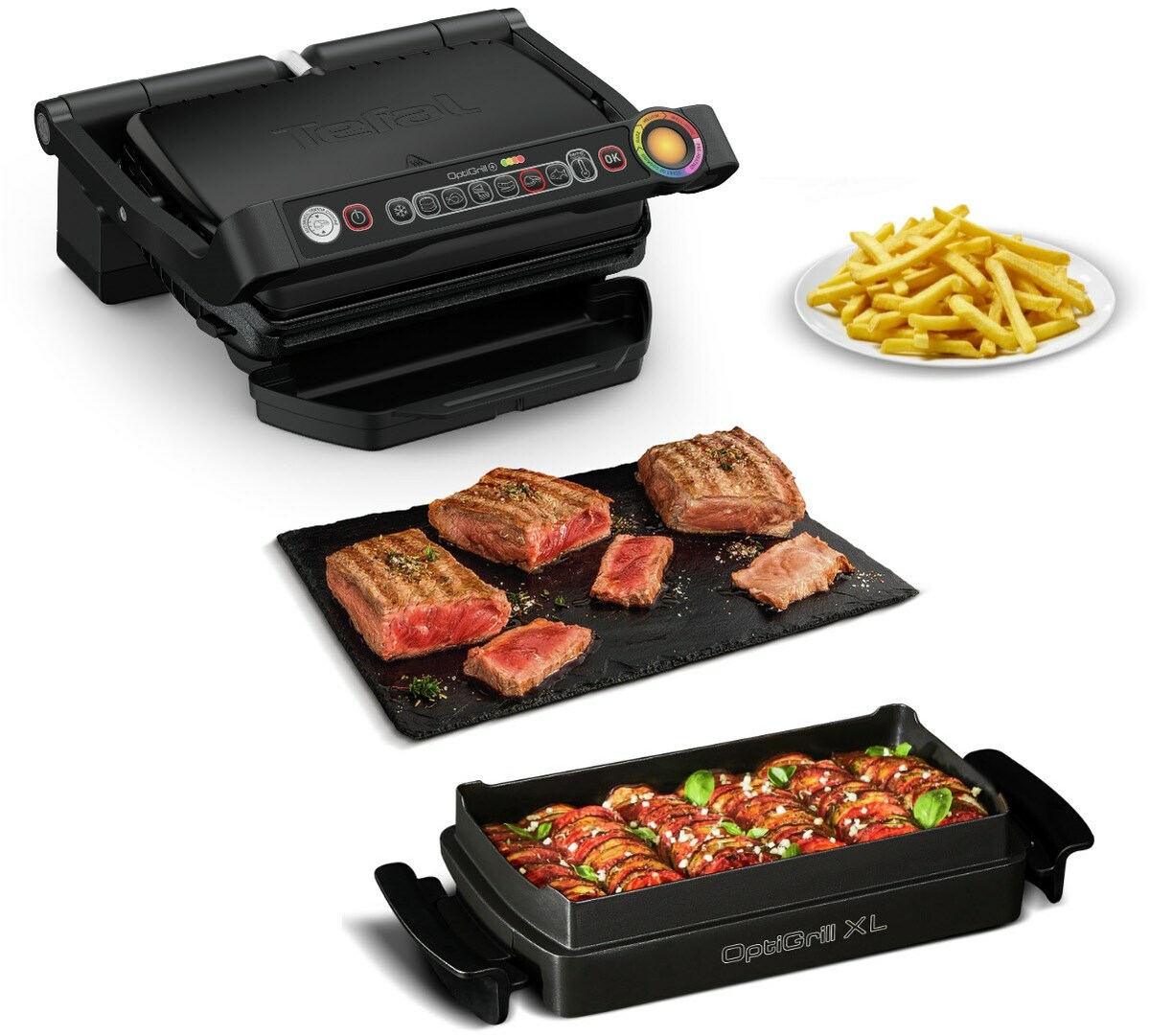 Bild 1 von GC7148 Optigrill Snacking & Baking Kontaktgrill schwarz