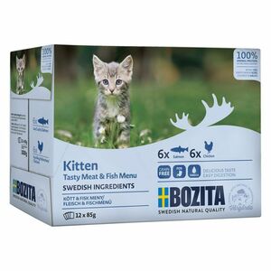 BOZITA Kitten Multibox Lachs Huhn 12x85g