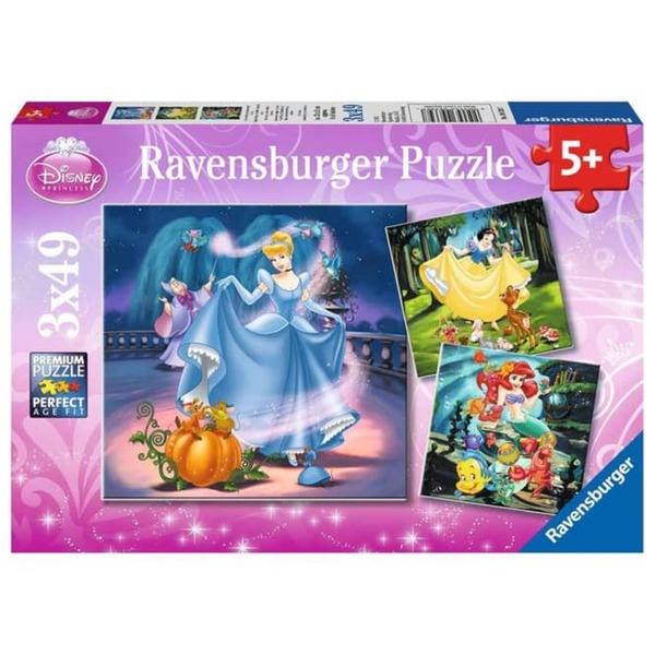 Bild 1 von Disney Princess - Puzzleset - 3 x 49 Teile