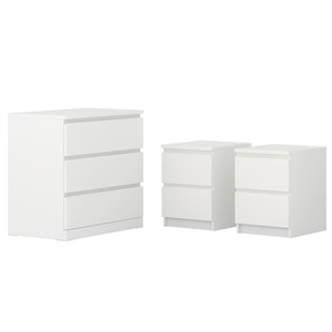 MALM  Schlafzimmermöbel 3er-Set