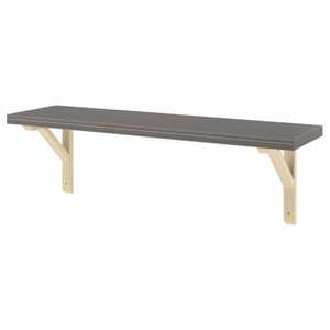 BERGSHULT / SANDSHULT  Wandregal, dunkelgrau/Espe