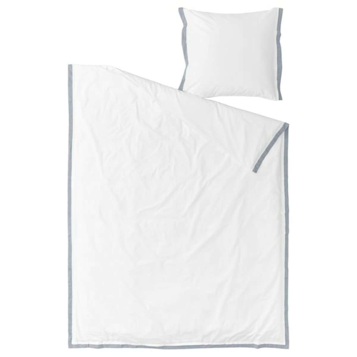 Bild 2 von TÅTELSMYGARE  Bettwäsche-Set, 2-teilig, weiß/blau