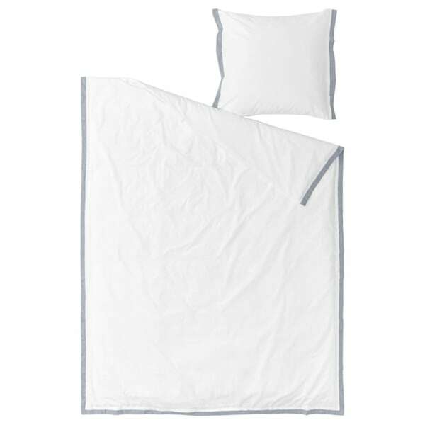 Bild 2 von TÅTELSMYGARE  Bettwäsche-Set, 2-teilig, weiß/blau