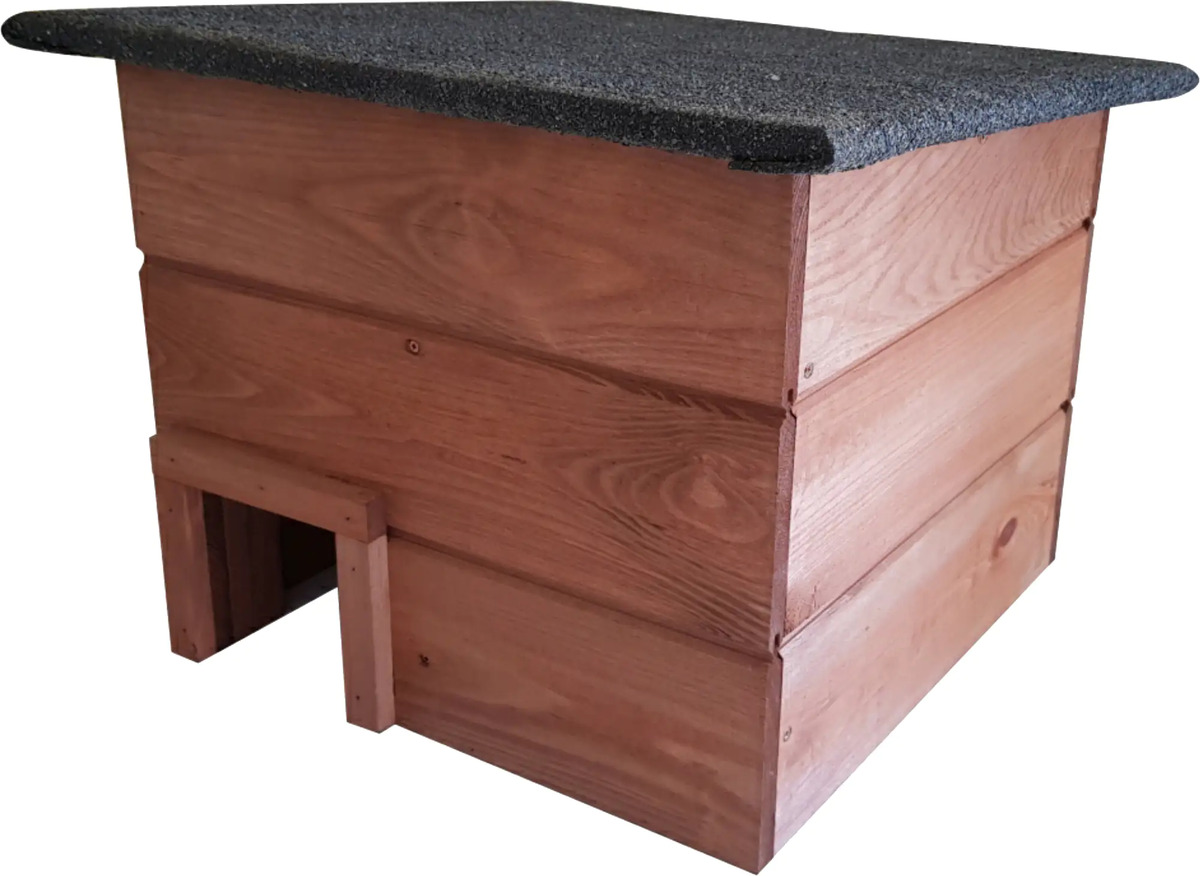 Bild 1 von Igelhaus Kiefernholz natur 35x35x30,5/24,5 cm