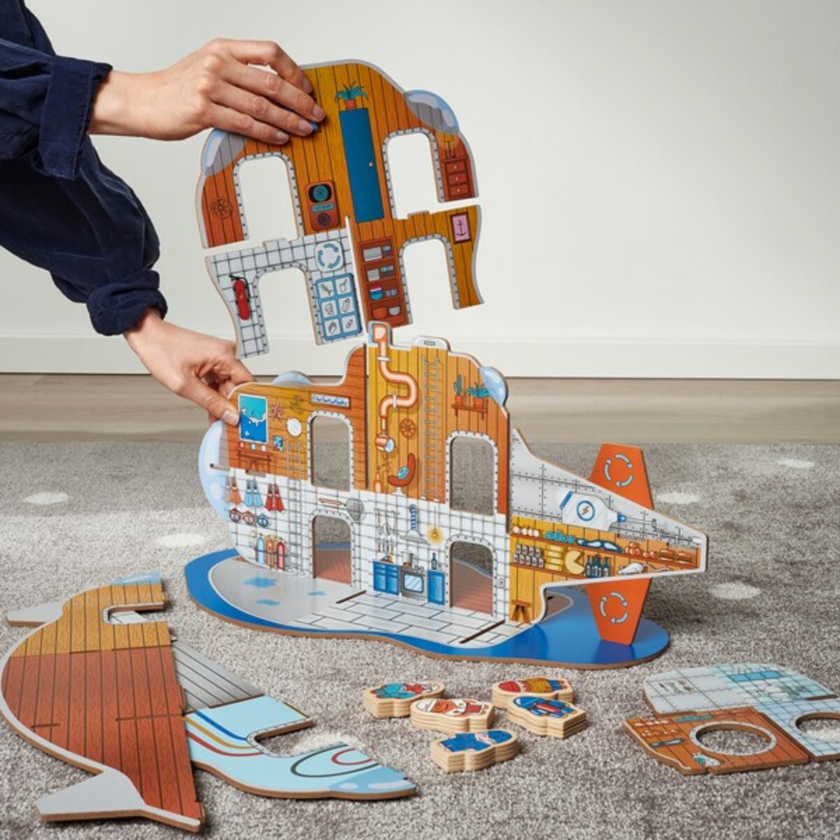 Bild 2 von BLÅVINGAD  Spielzeug-U-Boot 11-tlg.