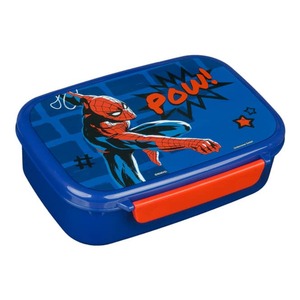 Spider-Man - Scooli Brotdose - mit Einsatz - blau