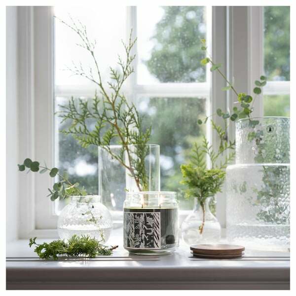 Bild 3 von JÄMTSKOGEN  Duftkerze im Glas, 2 Dochte/Deckel, Zypresse & Eukalyptus/dunkelgrün