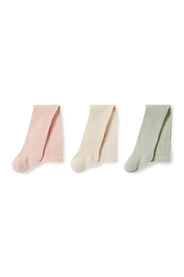 Bild 1 von C&A Multipack 3er-Baby-Strumpfhose, Beige, Größe: 56-62