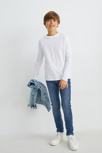 C&A Skinny Jeans, Blau, Größe: 176