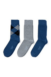 C&A Multipack 3er-Socken, Blau, Größe: 43-46