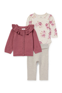 C&A Baby-Outfit-3 teilig, Rosa, Größe: 56