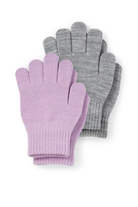 C&A Multipack 2er-Handschuhe, Grau, Größe: 128-152
