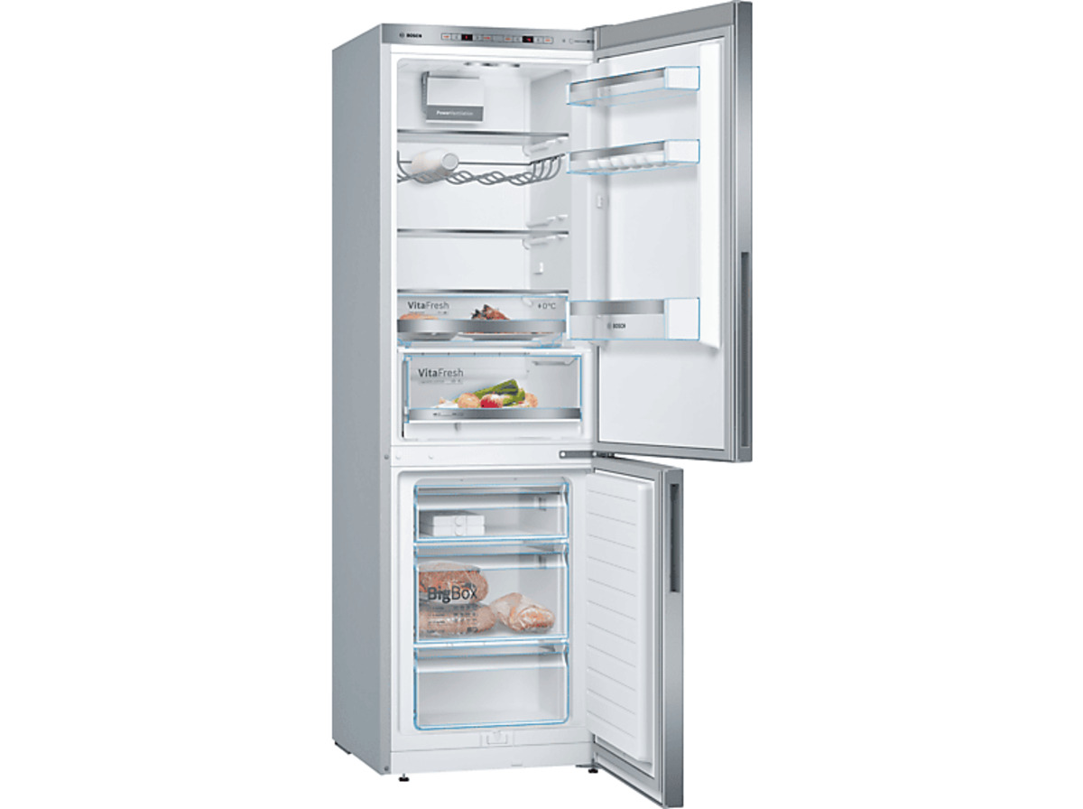 Bild 1 von BOSCH KGE36ALCA Serie 6 Kühlgefrierkombination (C, 149 kWh, 1860 mm hoch, inox-look)