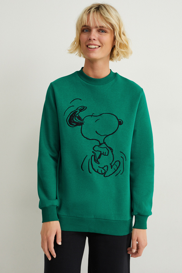 Bild 1 von C&A Sweatshirt-Snoopy, Grün, Größe: XS